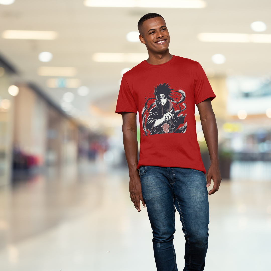 Nome do produto: Camiseta Masculina Naruto Sasuke