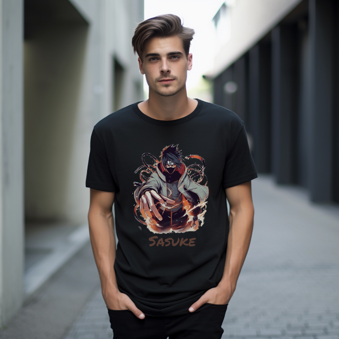 Nome do produto: Camiseta Masculina Naruto Sasuke Demoníaco