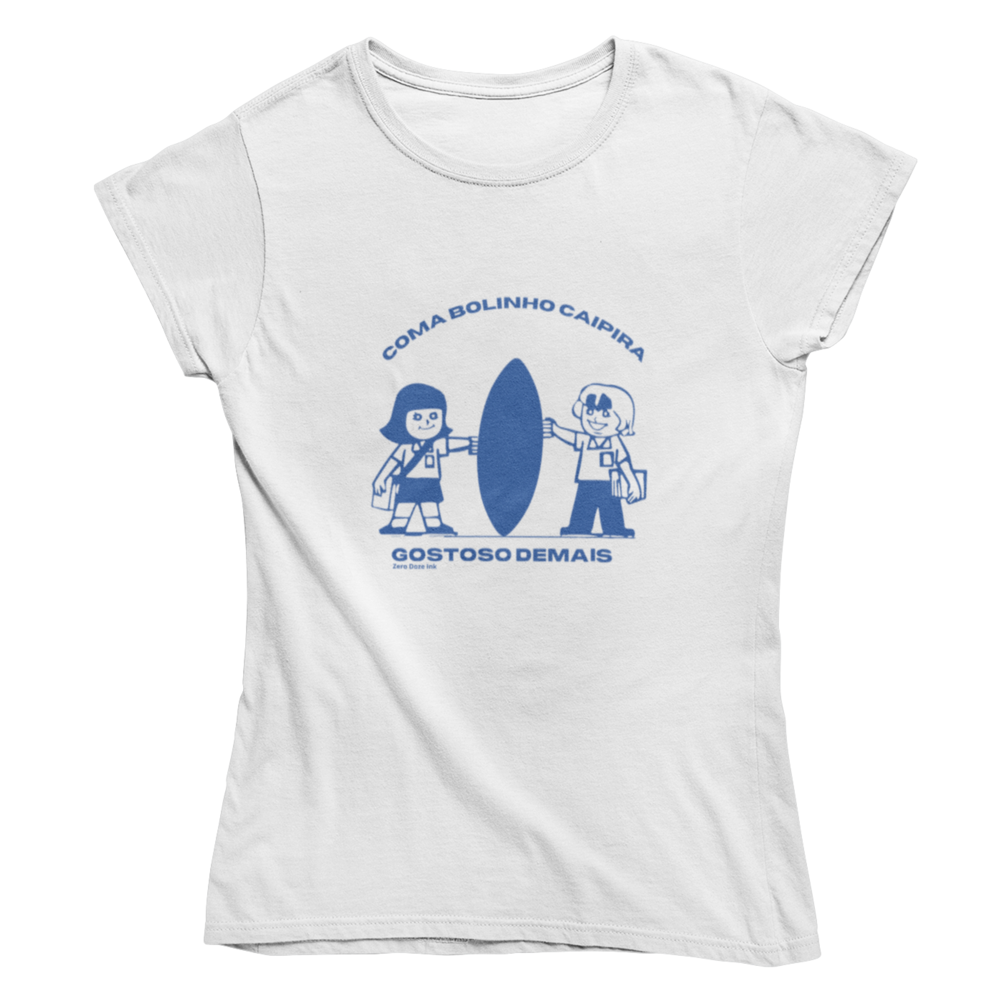 Nome do produto: Camiseta Baby Long Bolinho Caipira Gostoso Demais