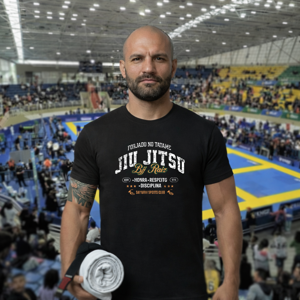Camiseta Jiu Jitsu Raiz Forjado Nos Tatames Algodão