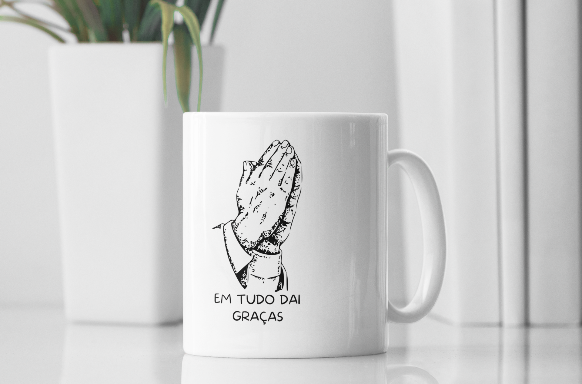 Caneca De Porcelana Personalizada, Dai Graças