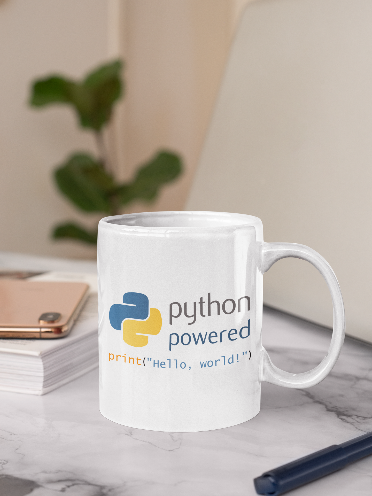 Nome do produto: Caneca Python Powered Hello World