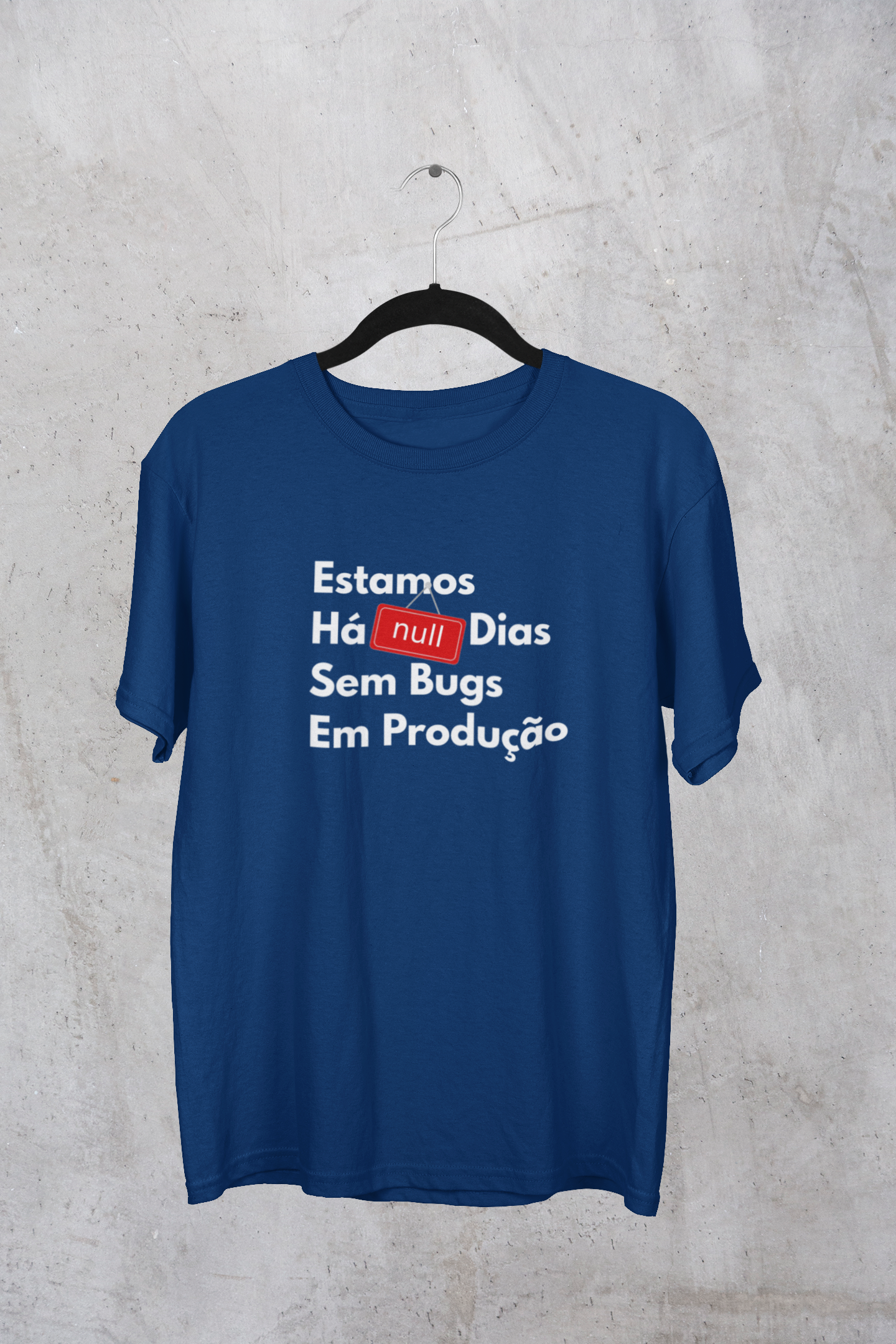 Nome do produto: Camiseta Estamos Há Null Dias Sem Bugs em Produção