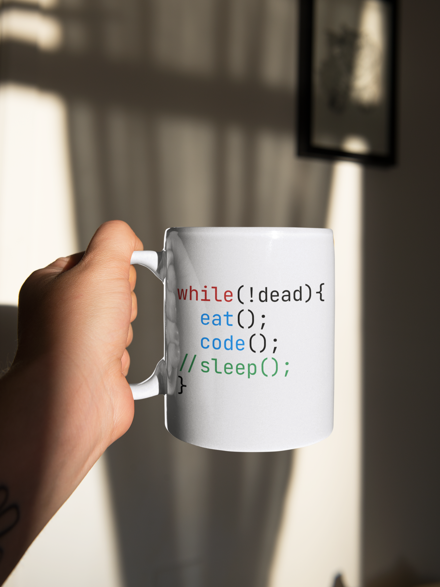 Nome do produto: Caneca While Dead Eat Code Sleep