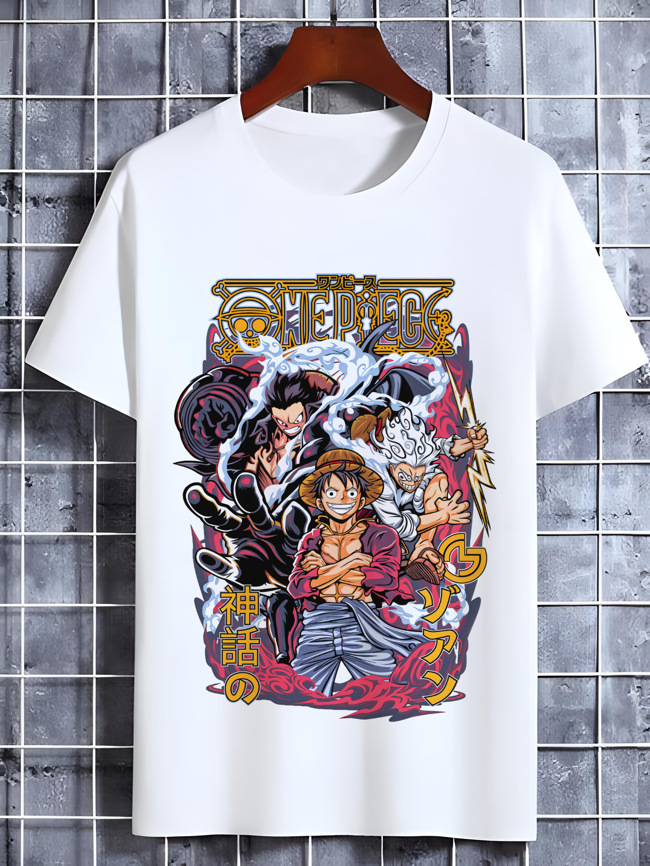 Nome do produto: T-shirt premium Luffy Gears