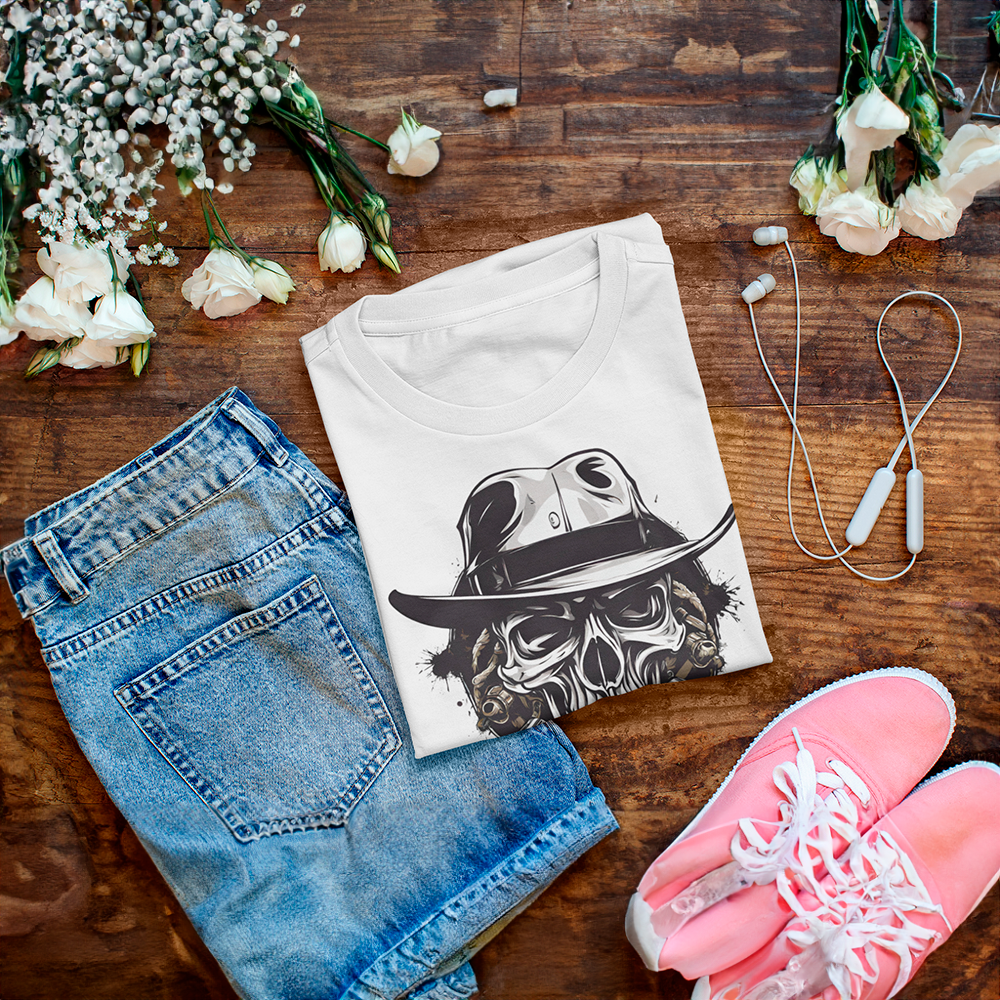 Nome do produto: Camiseta Feminina Bang-Bang Style Skull