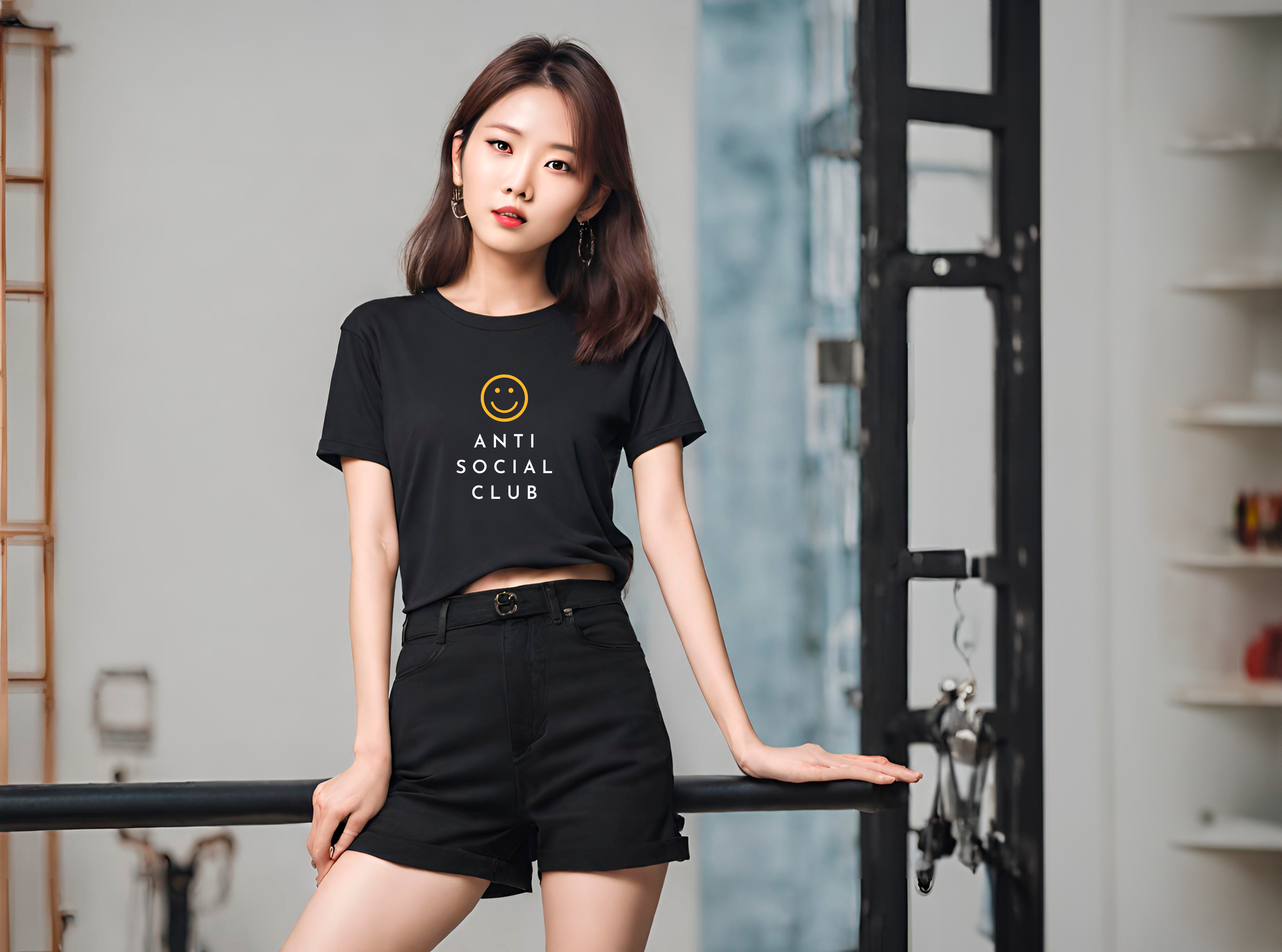 Nome do produto: Camiseta Feminina Anti-Social Club