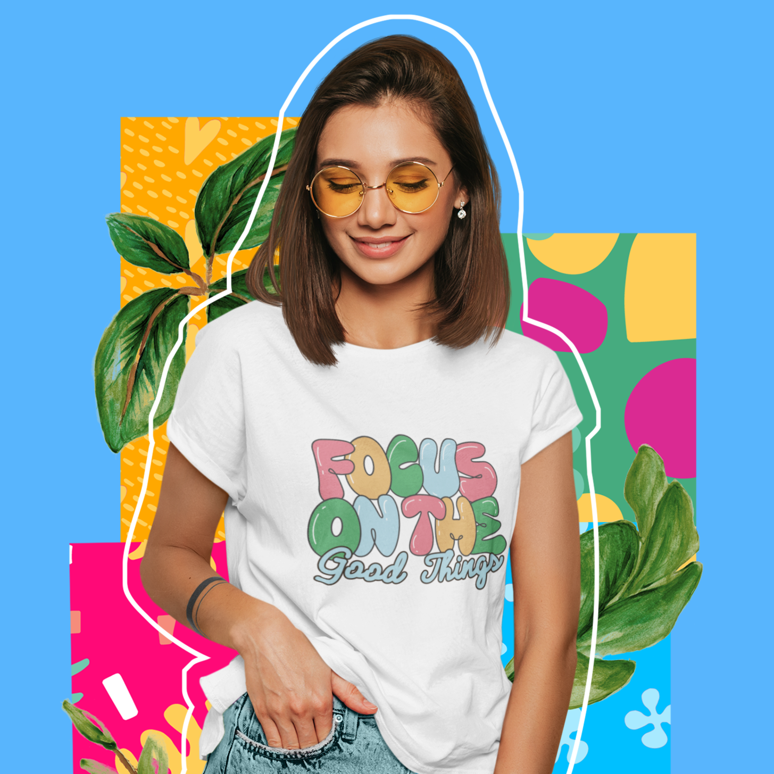 Nome do produto: Camiseta FOCUS ON THE GOOD THINGS