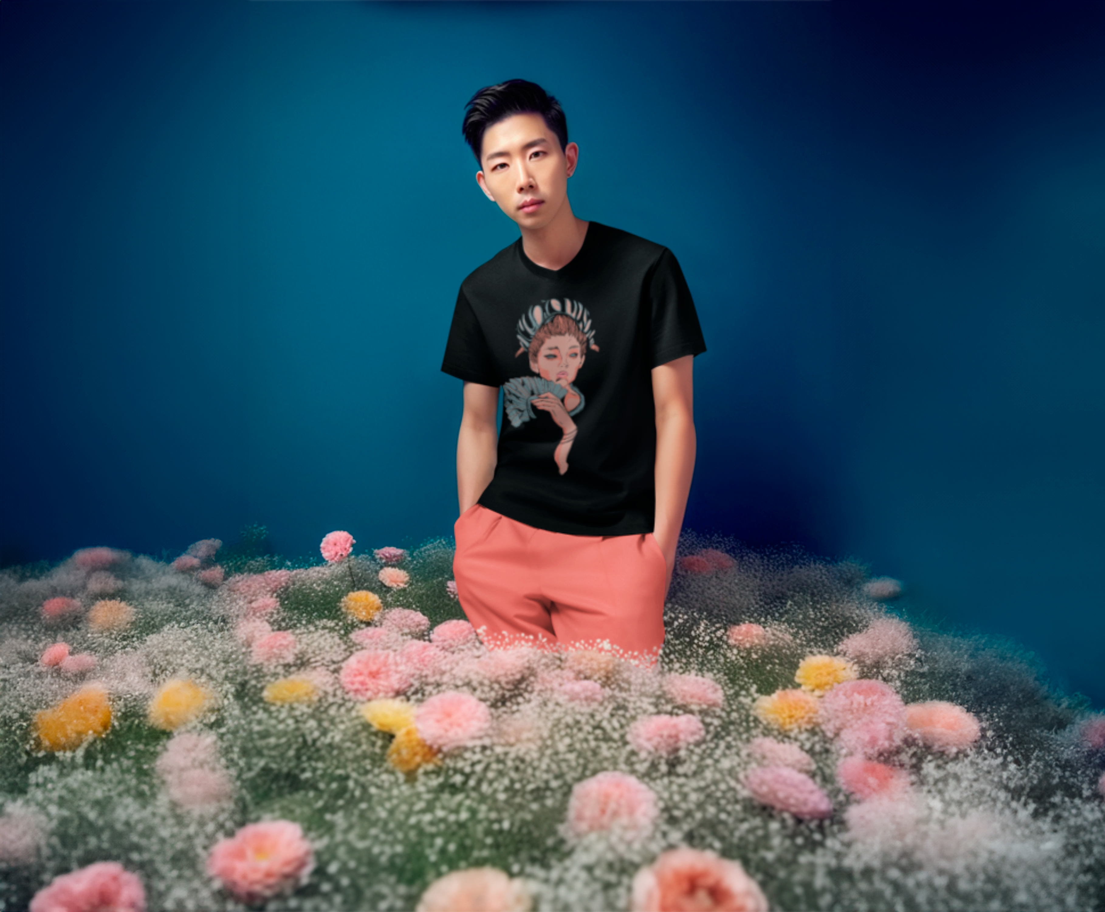 Nome do produto: Camiseta Dama Oriental na cor Preta