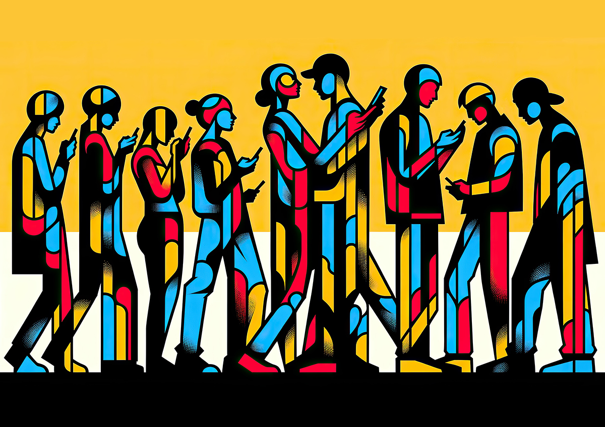 Pôster Pop Arte - Multidão Pessoal - Koz Palma 2023