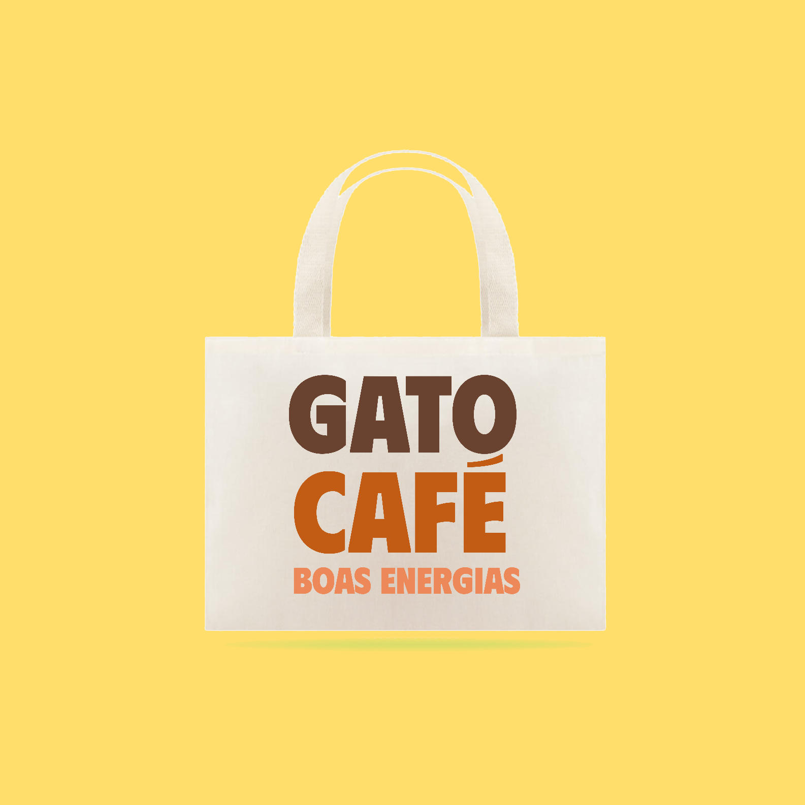 Nome do produto: ECOBAG GATO CAFÉ BOAS ENERGIAS