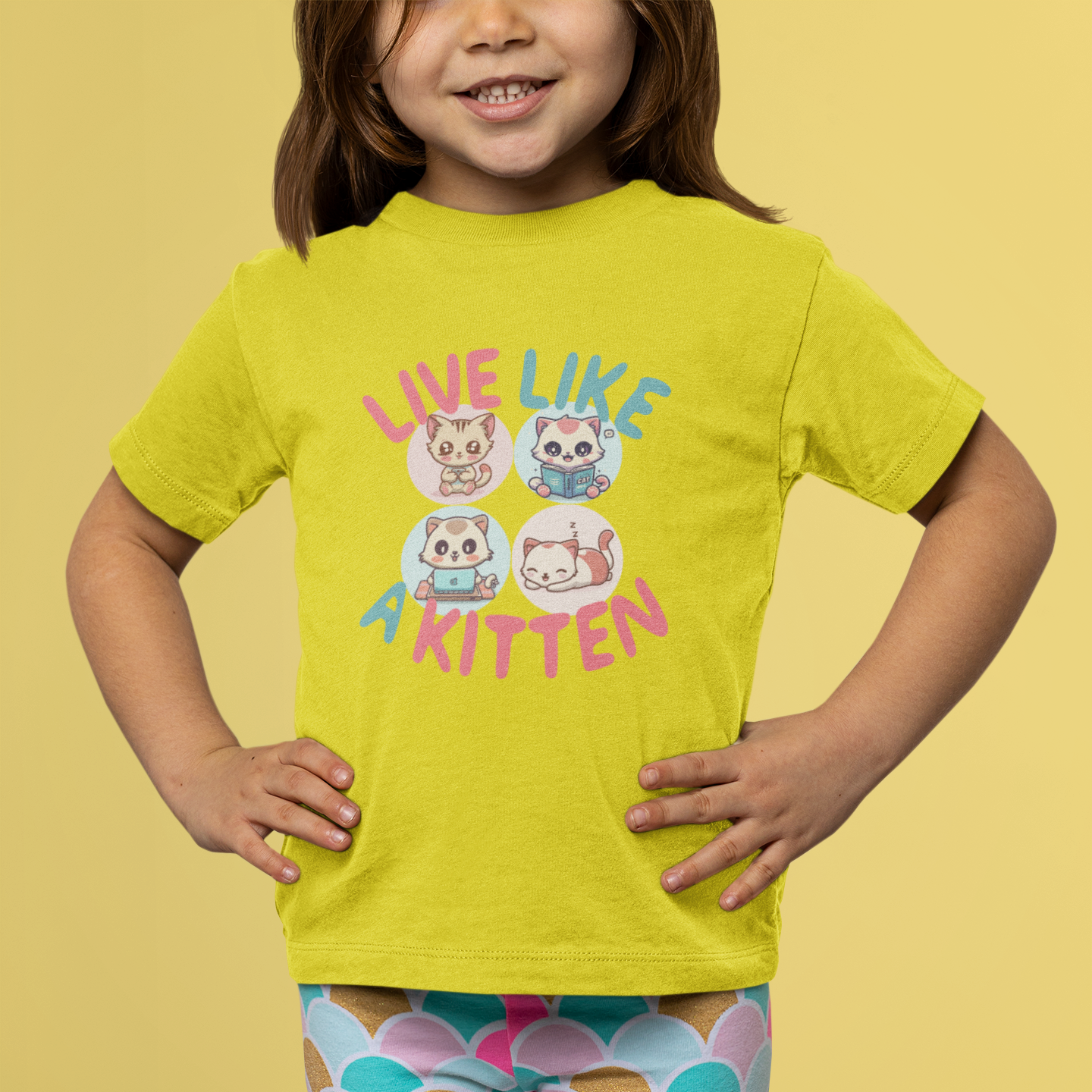 Nome do produto: CAMISETA INFANTIL LIVE LIKE A KITTEN
