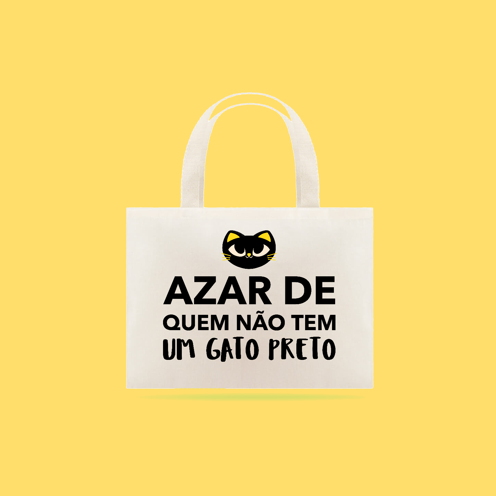 Nome do produto: ECOBAG AZAR QUEM NÃO TEM GATO PRETO 