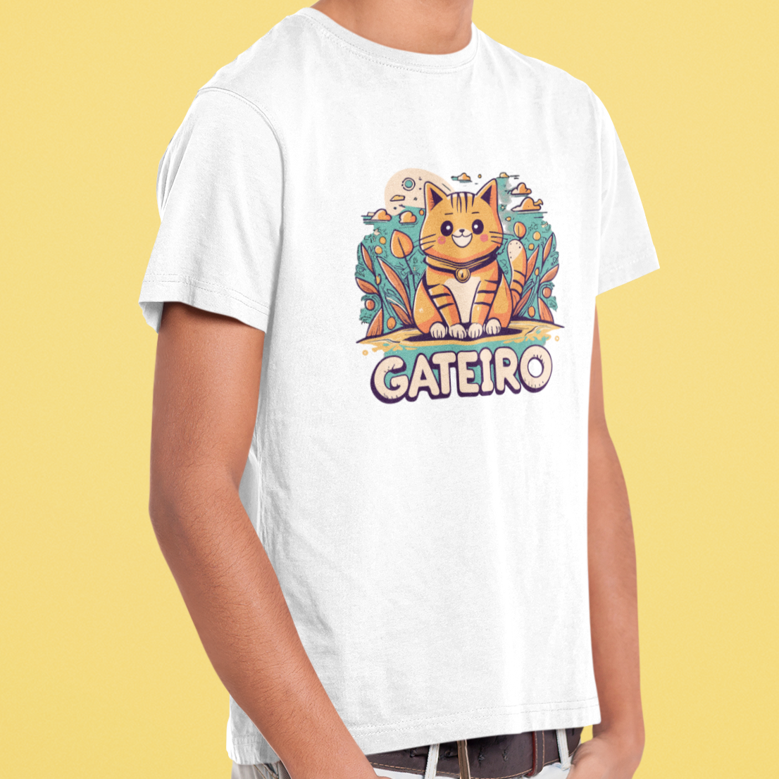 Nome do produto: CAMISETA INFANTIL GATEIRO
