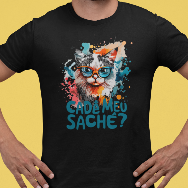 Nome do produto: CAMISETA CADÊ MEU SACHÊ