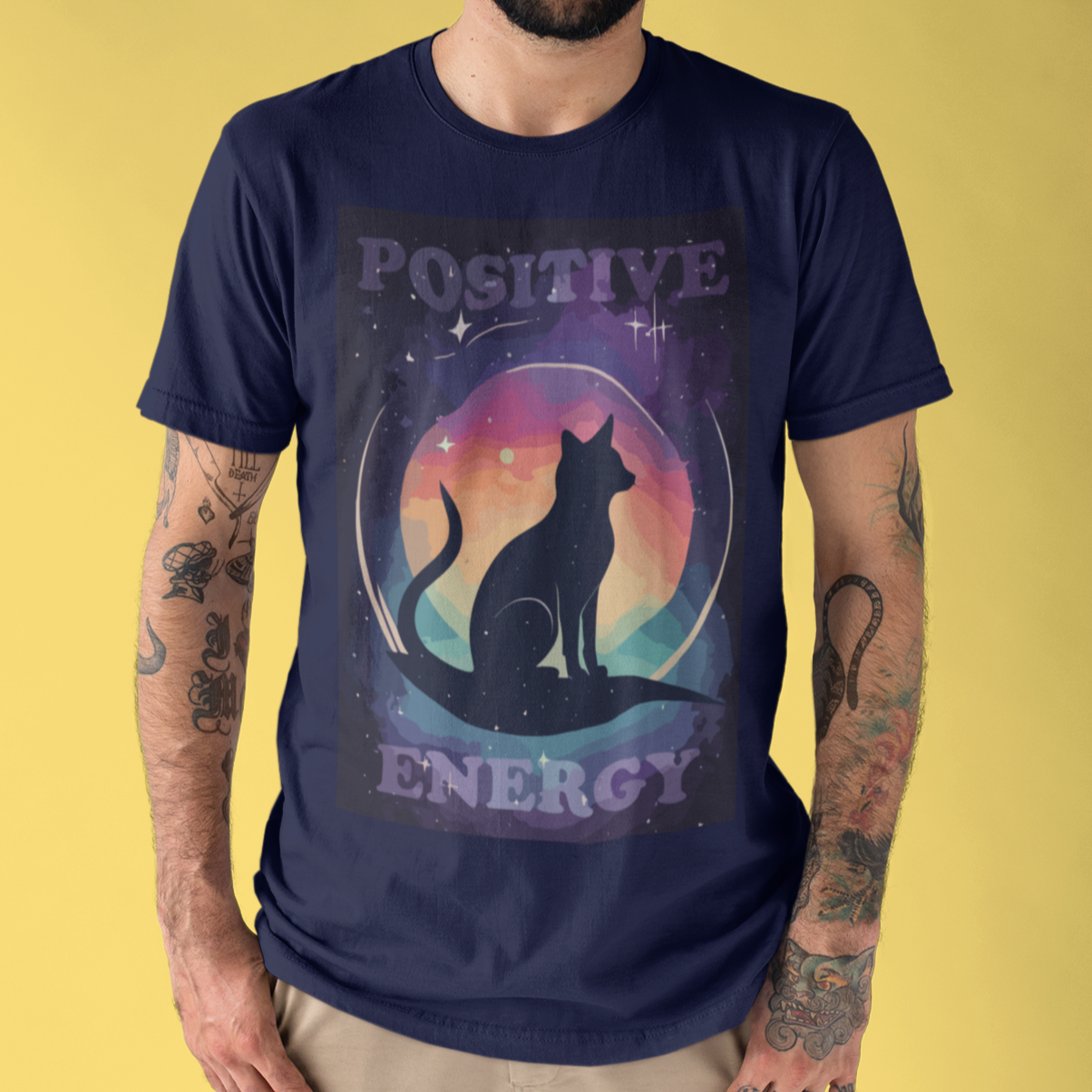 Nome do produto: CAMISETA CAT POSITIVE ENERGY