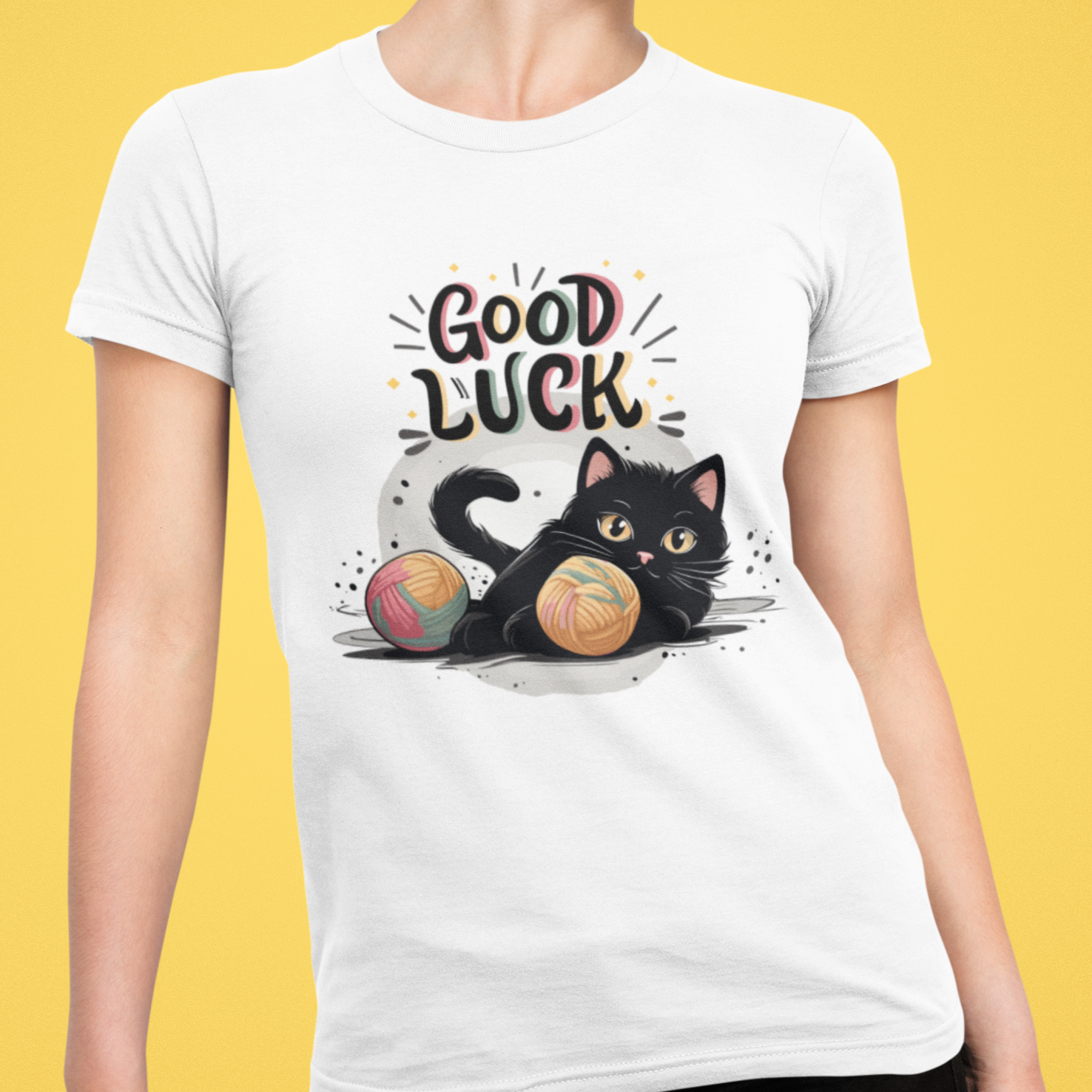 Nome do produto: BABY LONG GOOD LUCK GATO PRETO