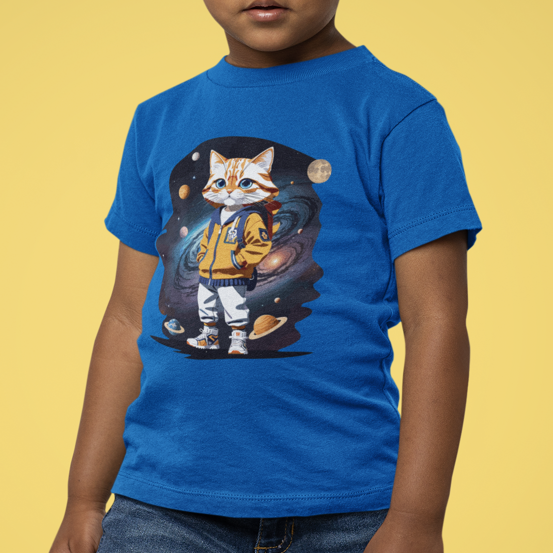 Nome do produto: CAMISETA INFANTIL SPACE CAT