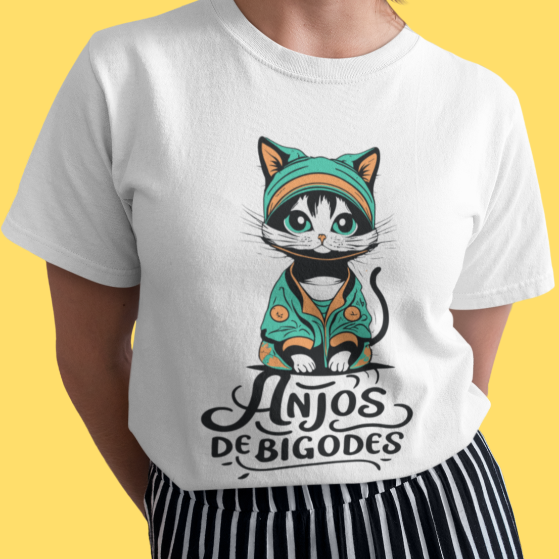 Nome do produto: CAMISETA ANJOS DE BIGODES
