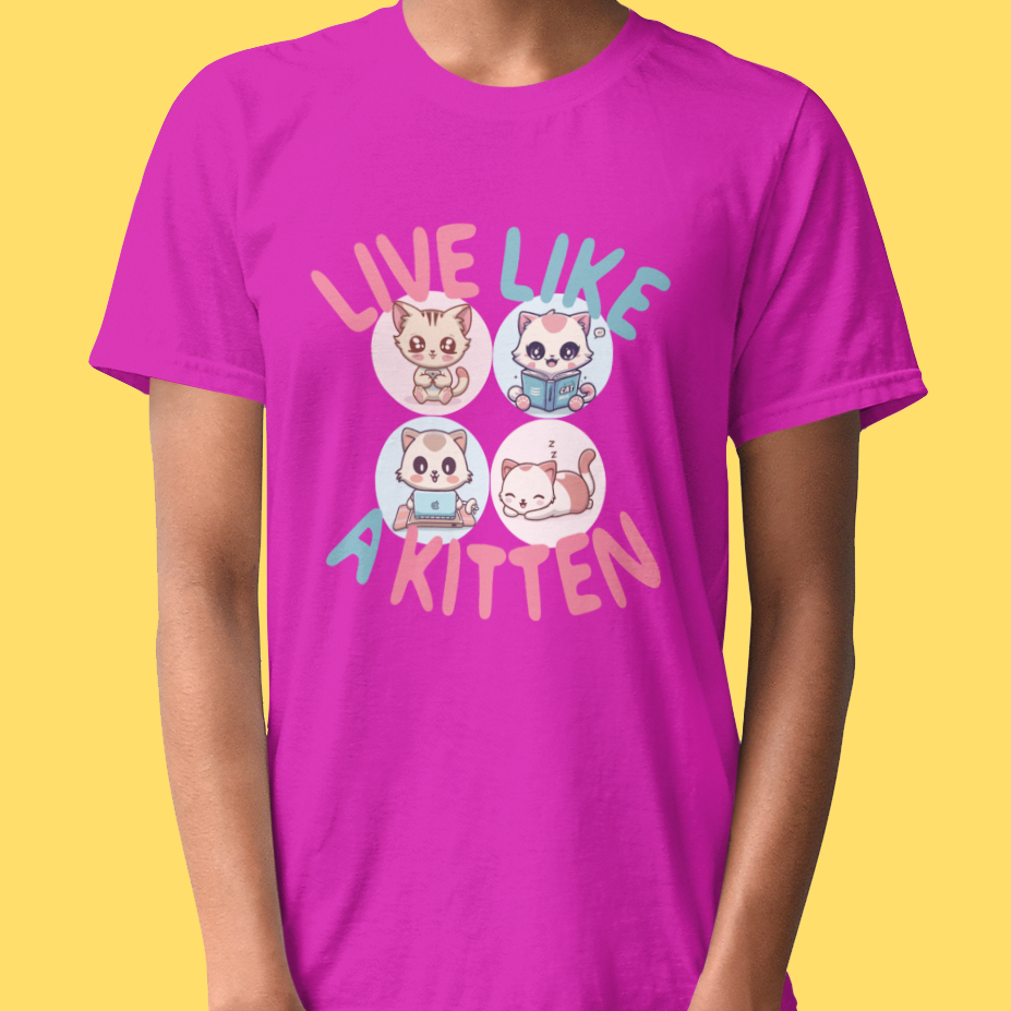 Nome do produto: CAMISETA LIVE LIKE A KITTEN