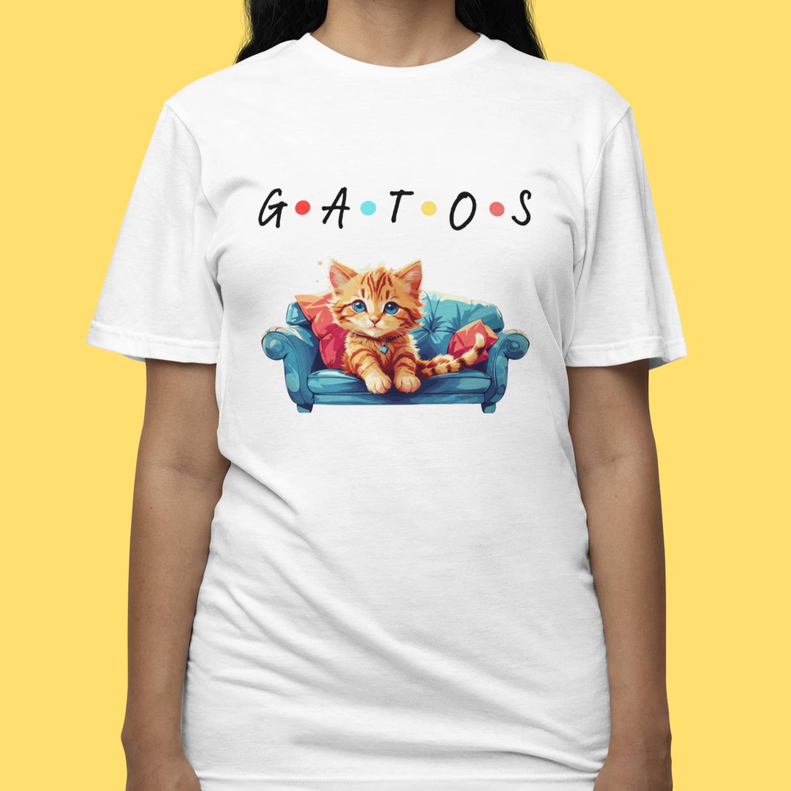 Nome do produto: CAMISETA GATOS FRIENDS