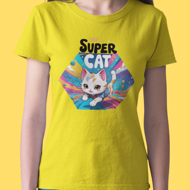 Nome do produto: CAMISETA INFANTIL SUPER CAT