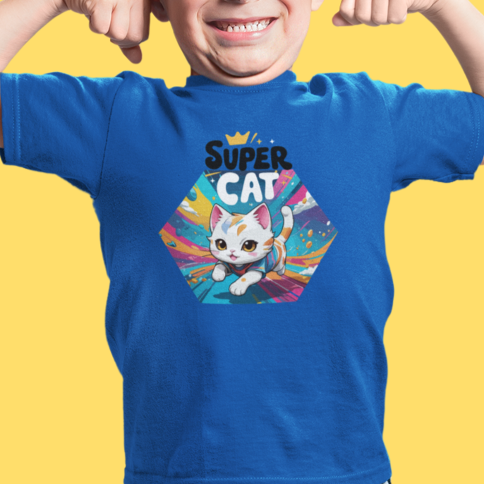 Nome do produto: CAMISETA INFANTIL SUPER CAT