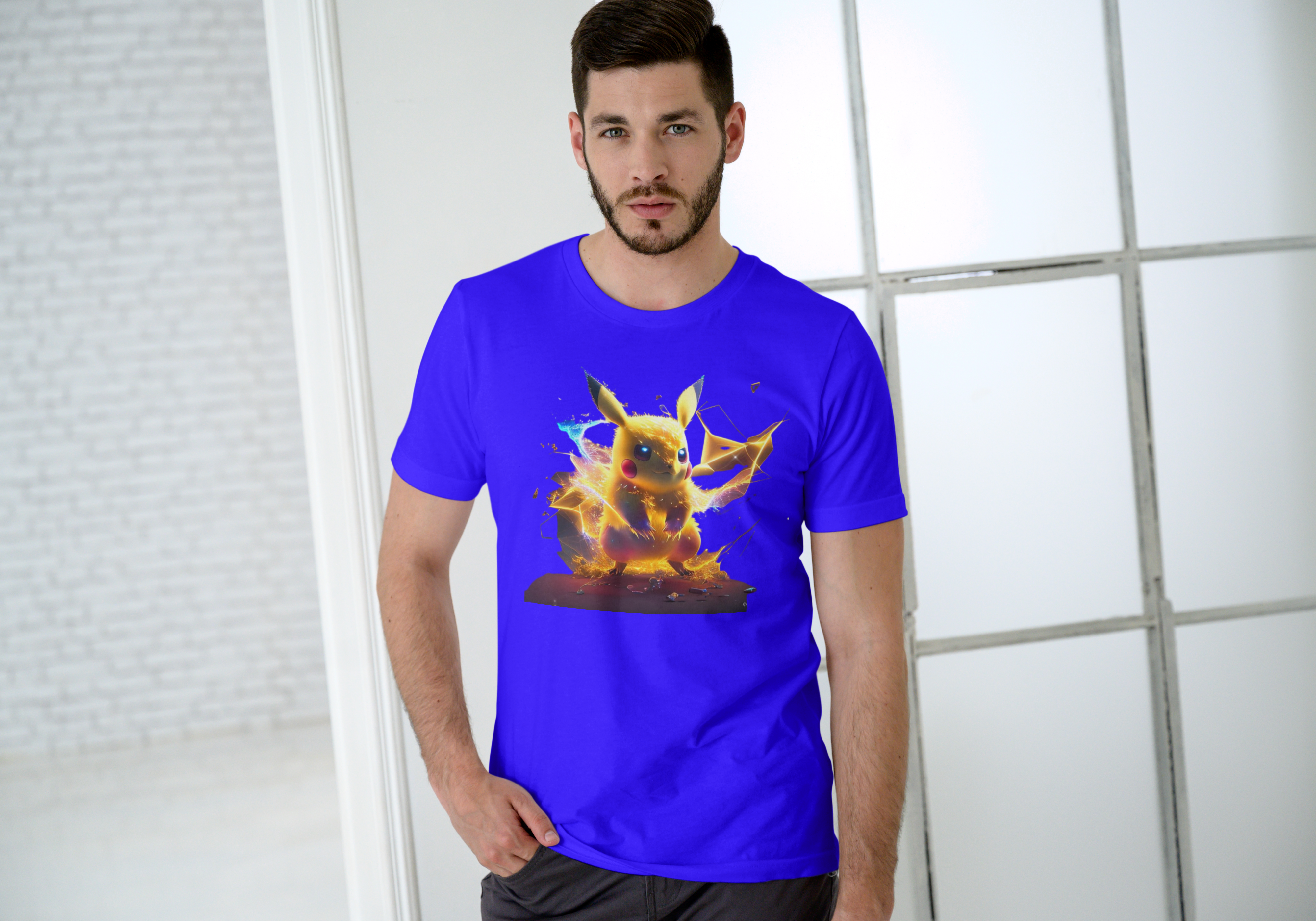 Nome do produto: Camiseta pikachu masculina 