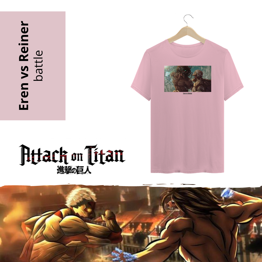 Nome do produto: Camiseta Eren vs Reiner