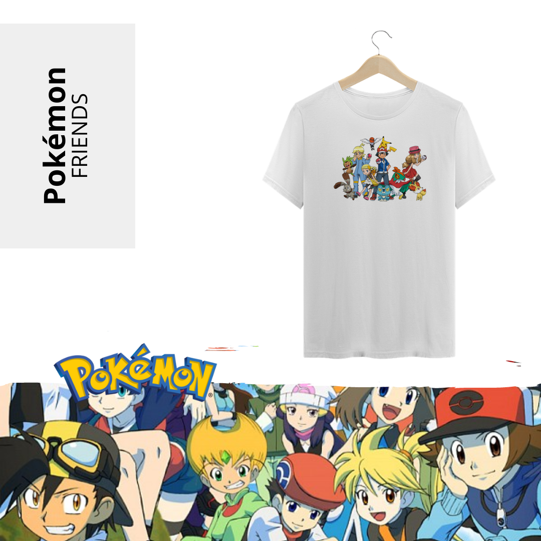 Nome do produto: Camiseta Amigos Pokémon
