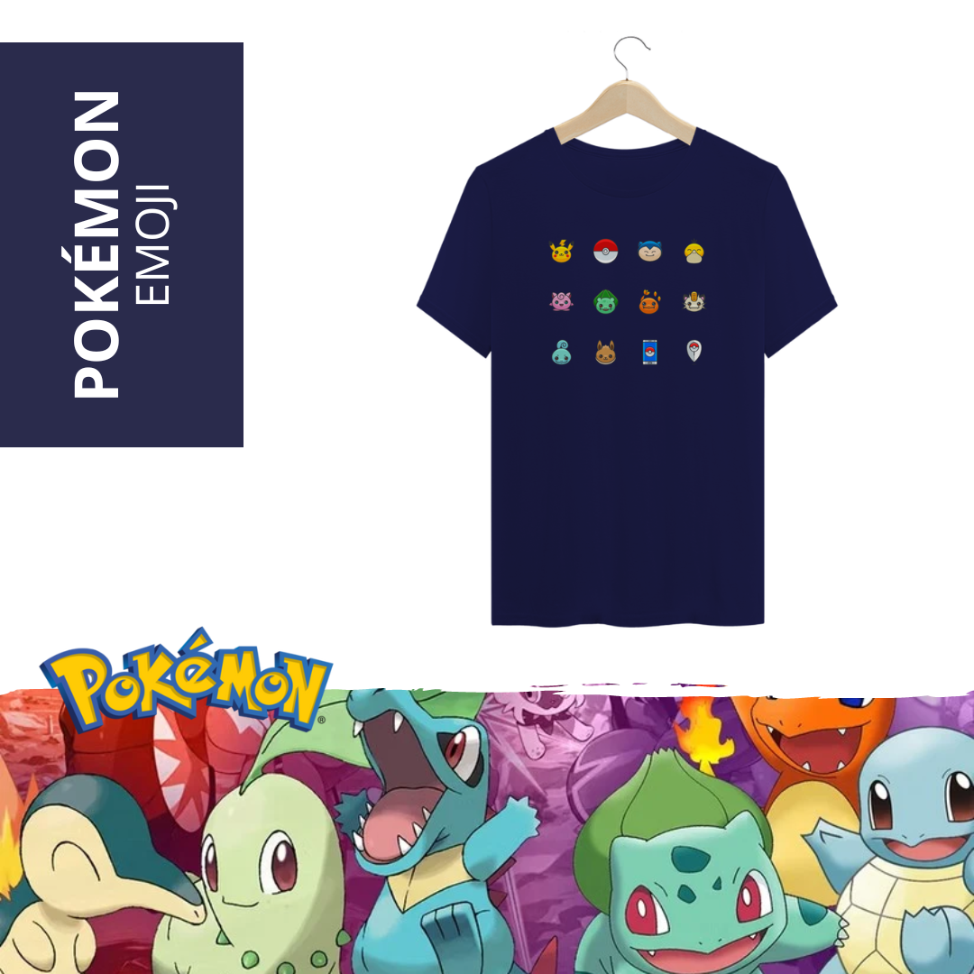 Nome do produto: Camiseta Emoji Pokémon