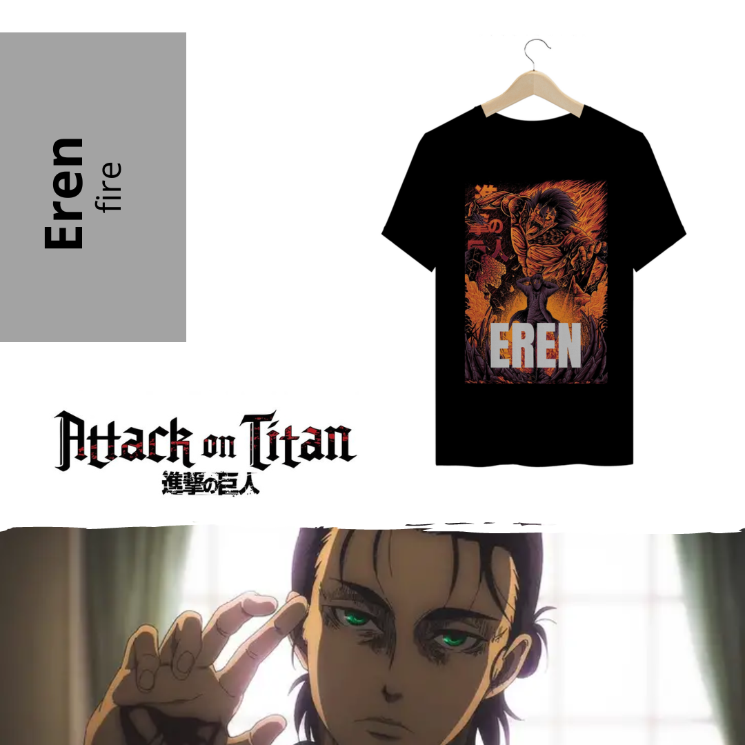 Nome do produto: Camiseta Eren Fire