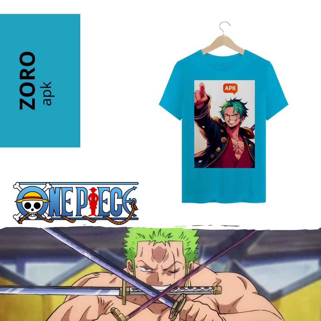 Nome do produto: Camiseta Roronoa Zoro