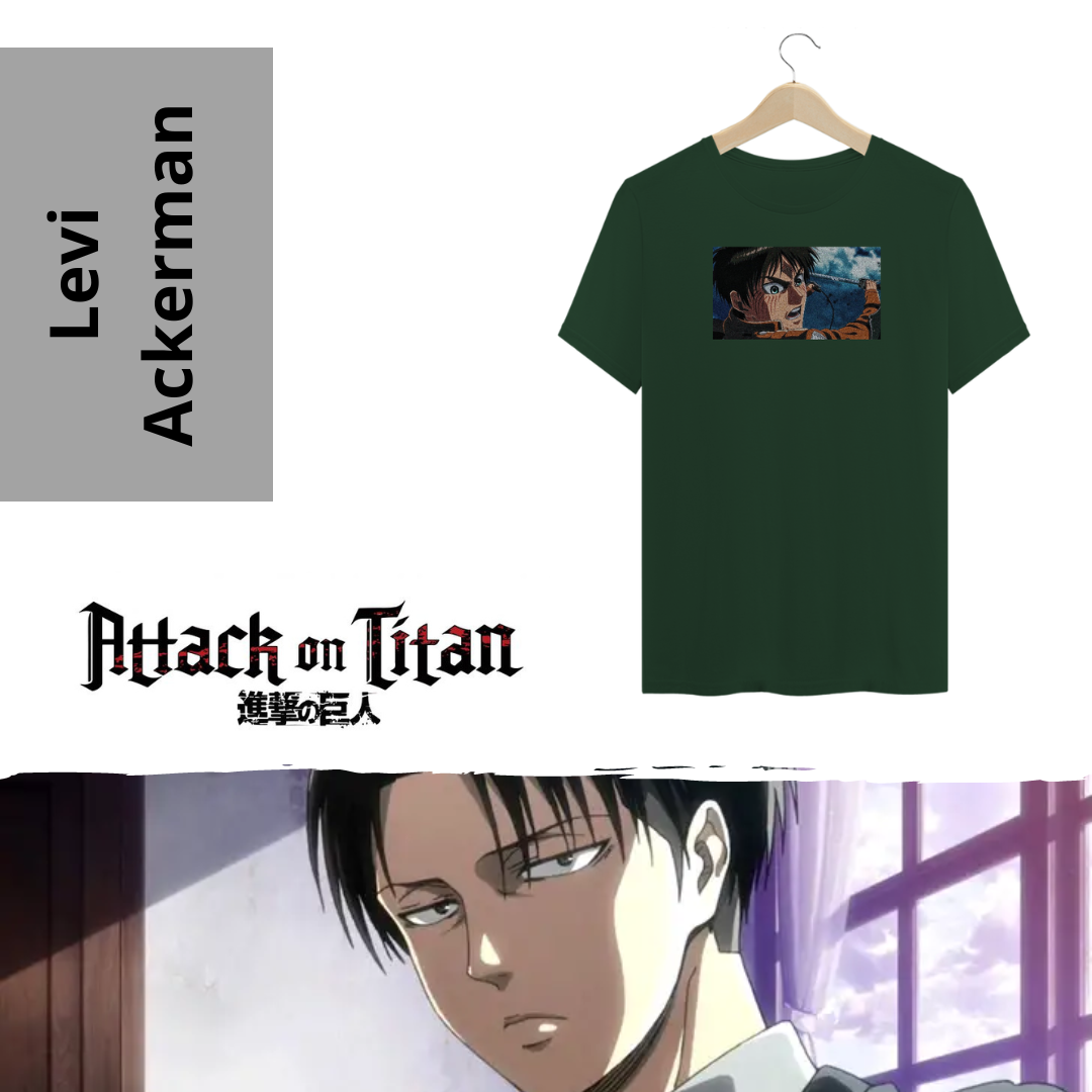 Nome do produto: Camiseta Levi Ackerman