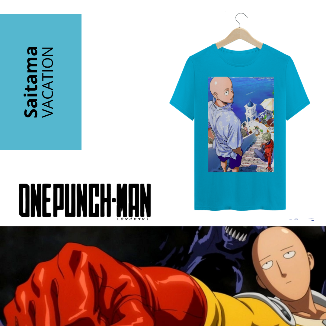 Nome do produto: Camiseta Saitama x Genos