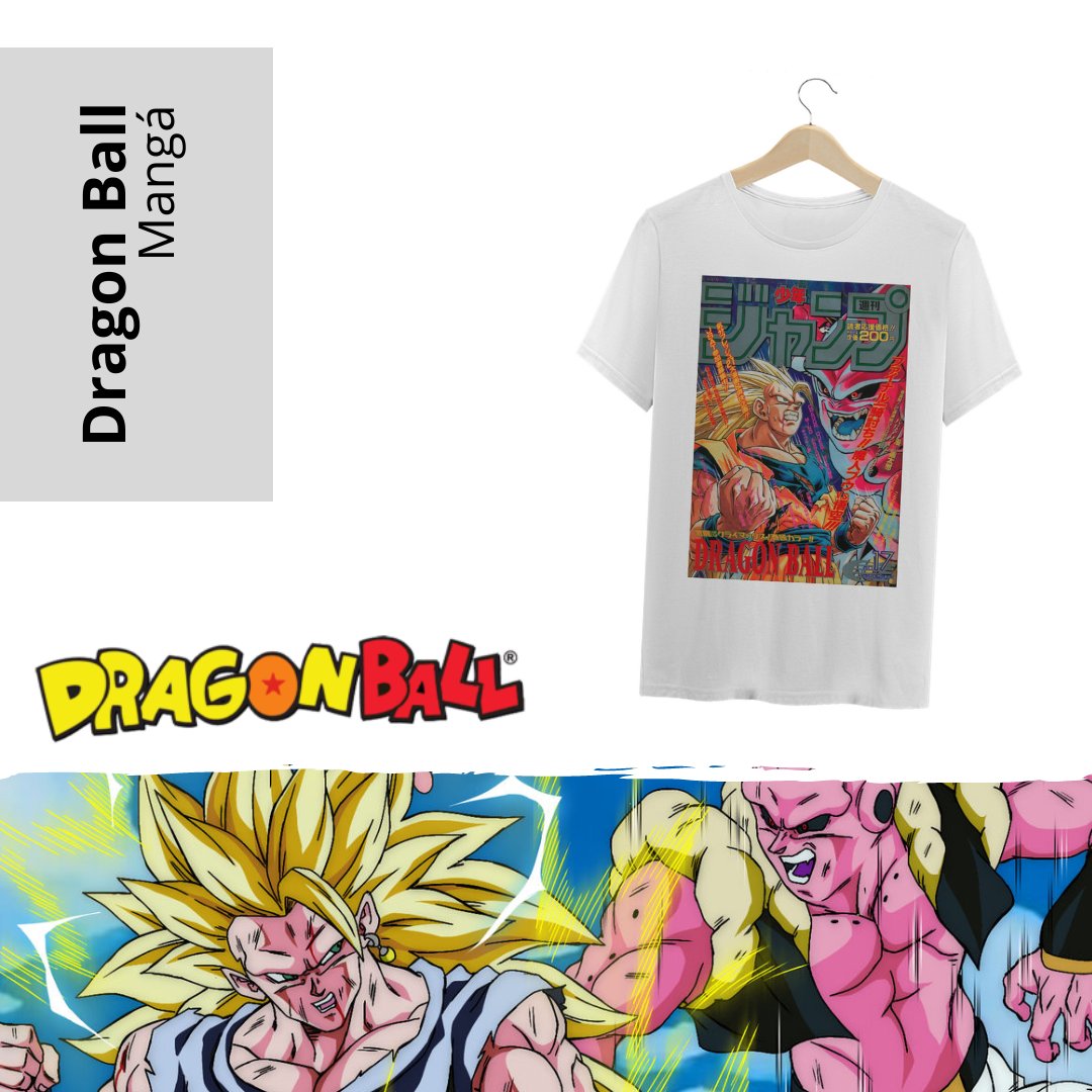 Nome do produto: Camiseta Super Sayan 3 vs Majin Buu