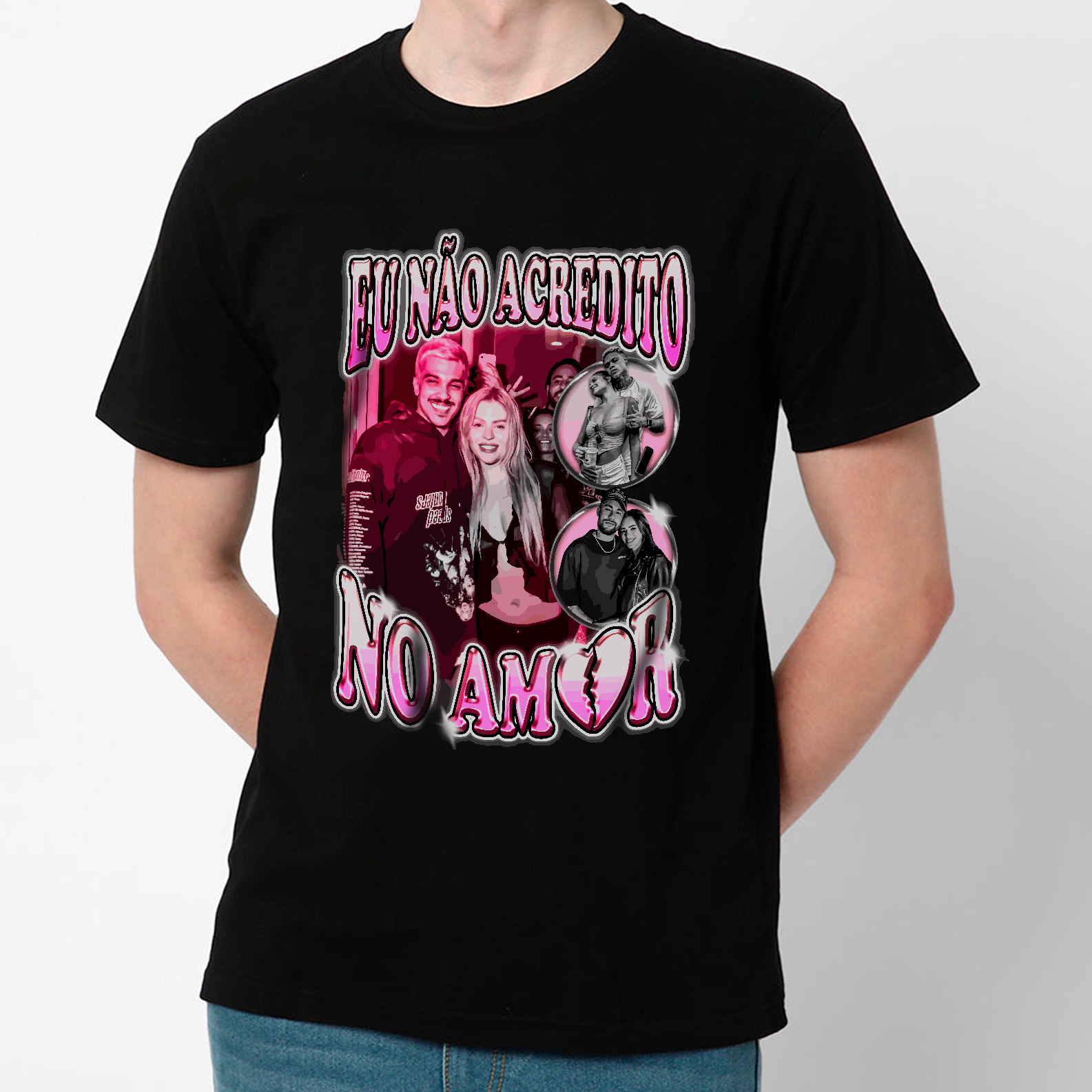 Nome do produto: Camiseta Eu Não Acredito no Amor