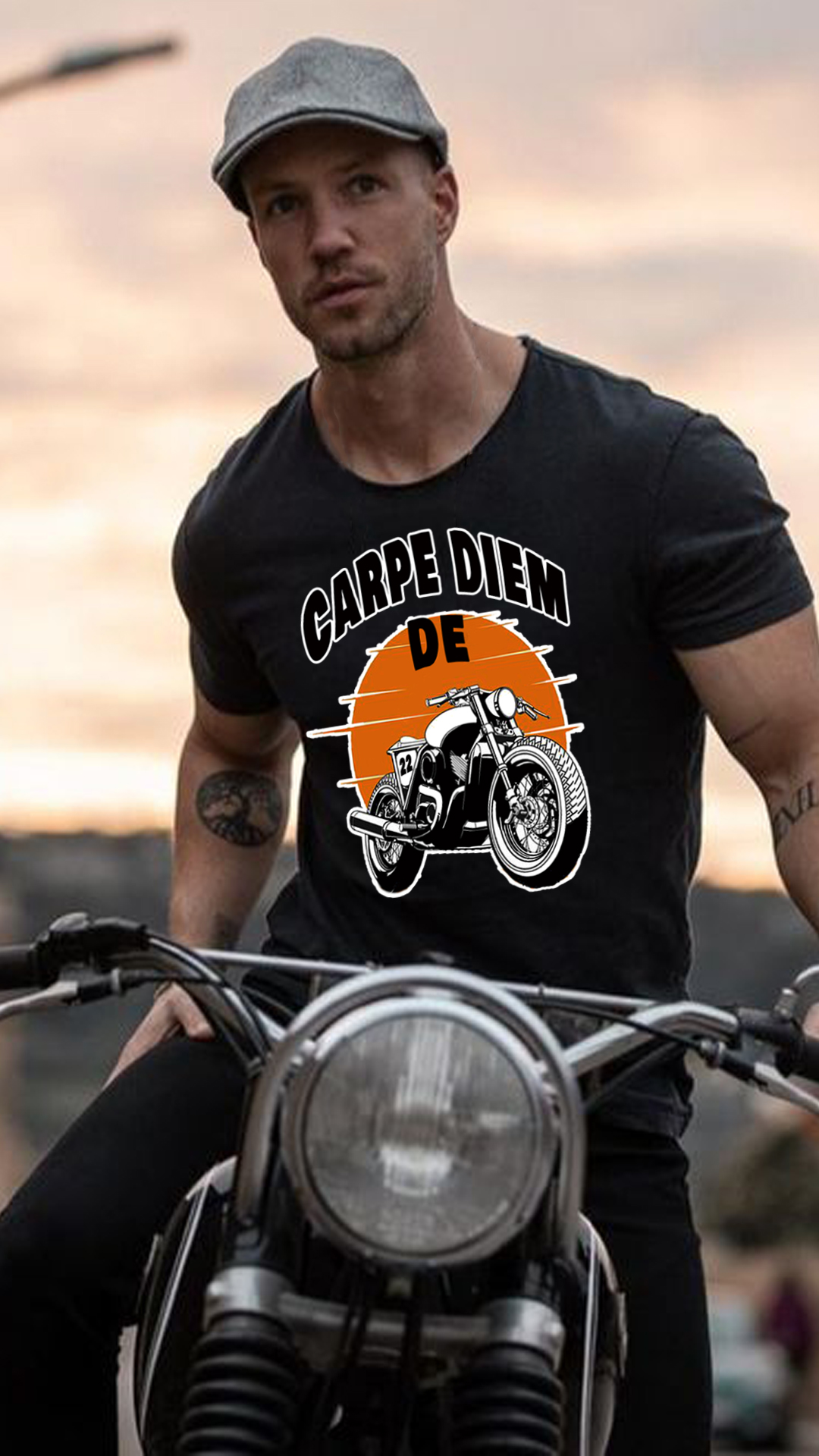 Nome do produto: CAMISETA CARPE DIEM(APROVEITE SEU DIA) DE MOTO