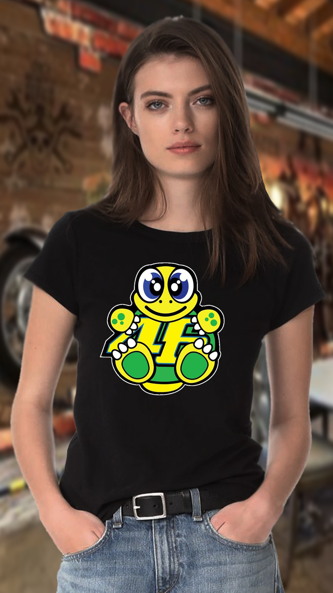 Nome do produto: CAMISETA FEMININA VALENTINO ROSSI 