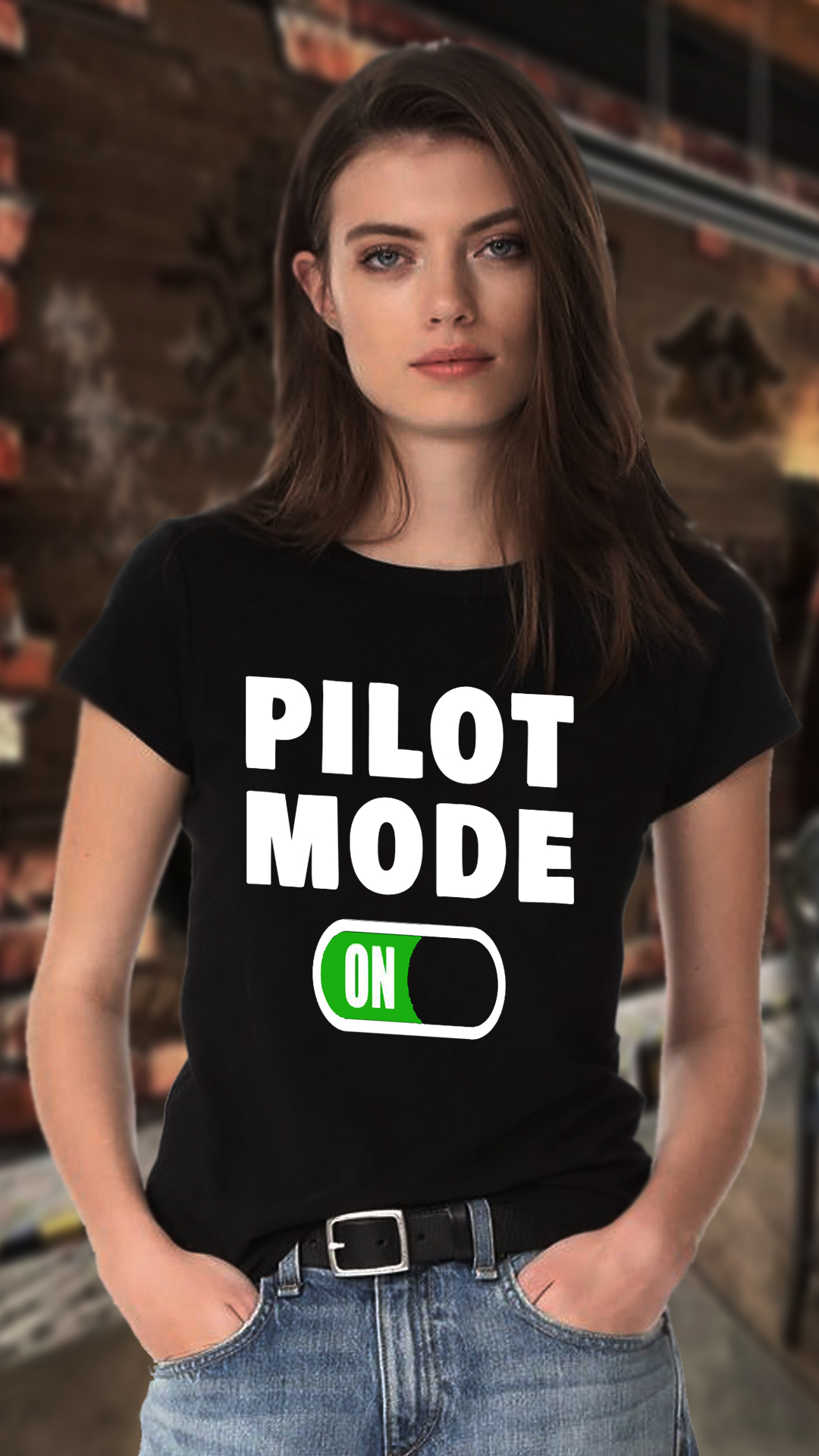 Nome do produto: CAMISETA FEMININA MODO DE PILOTAGEM LIGADO