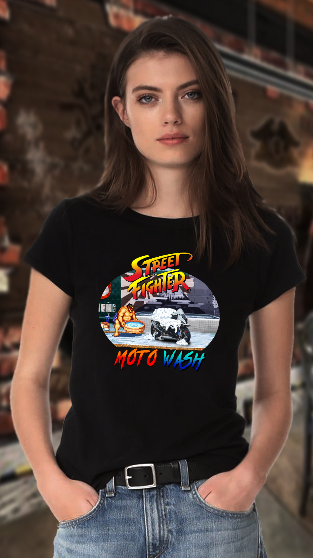 Nome do produto: CAMISETA FEMININA STREET FIGHTER BMW S1000RR