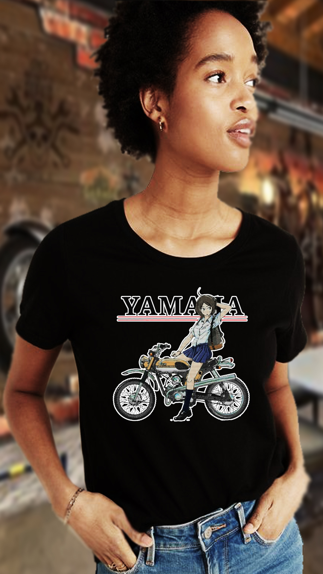 Nome do produto: CAMISETA  FEMININA YAMAHA GIRL