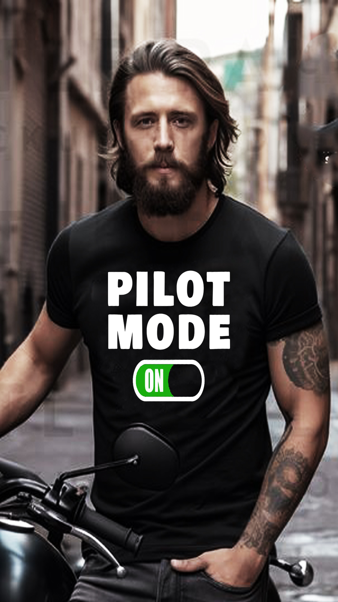 Nome do produto: CAMISETA MODO DE PILOTAGEM LIGADO