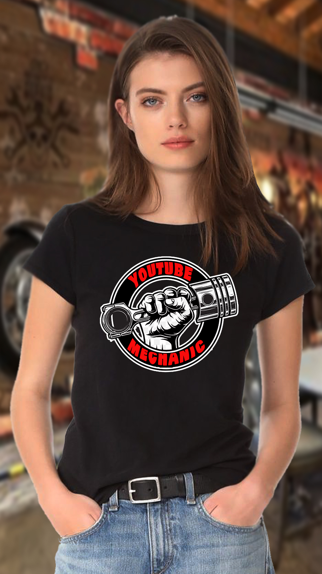 Nome do produto: CAMISETA FEMININA MECÂNICA DE YOUTUBE