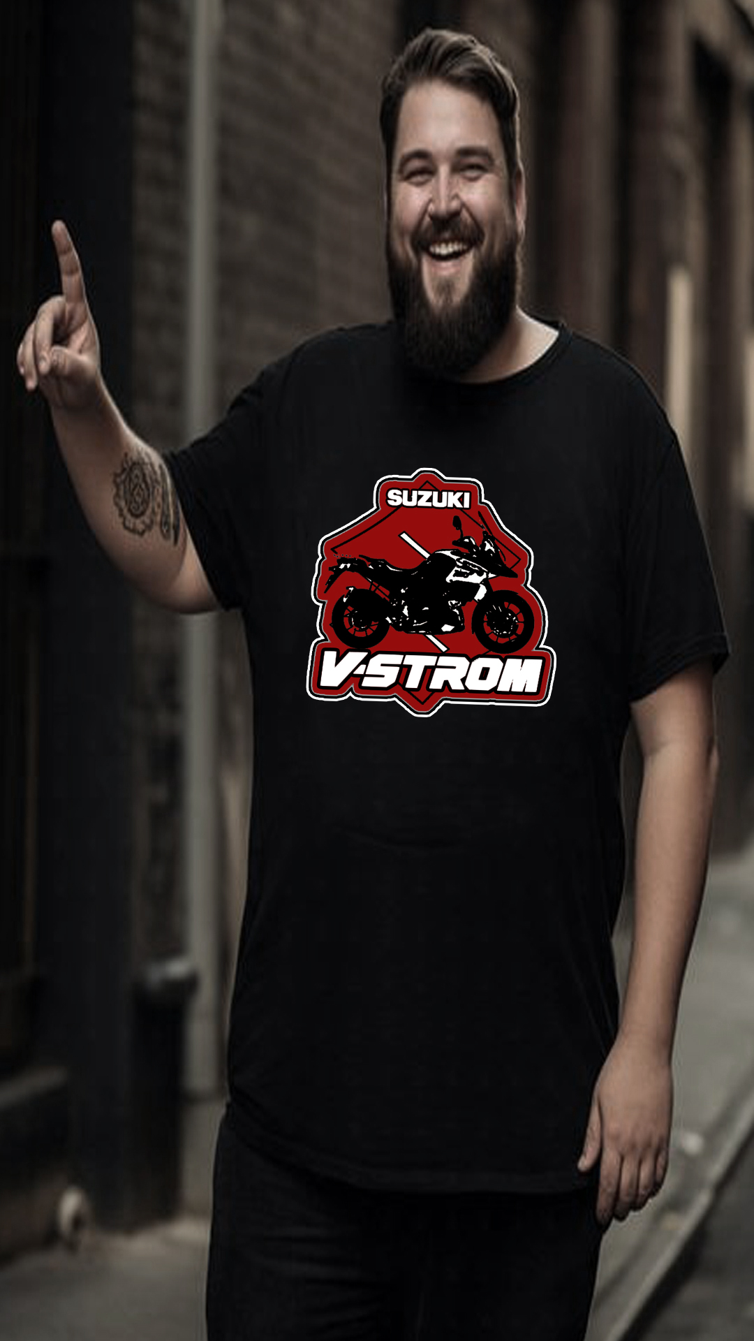 Nome do produto: CAMISETA ESTAMPADA NA FRENTE E NAS COSTAS SUZUKI V-STROM PERSONALIZADA CASAL NA MOTO