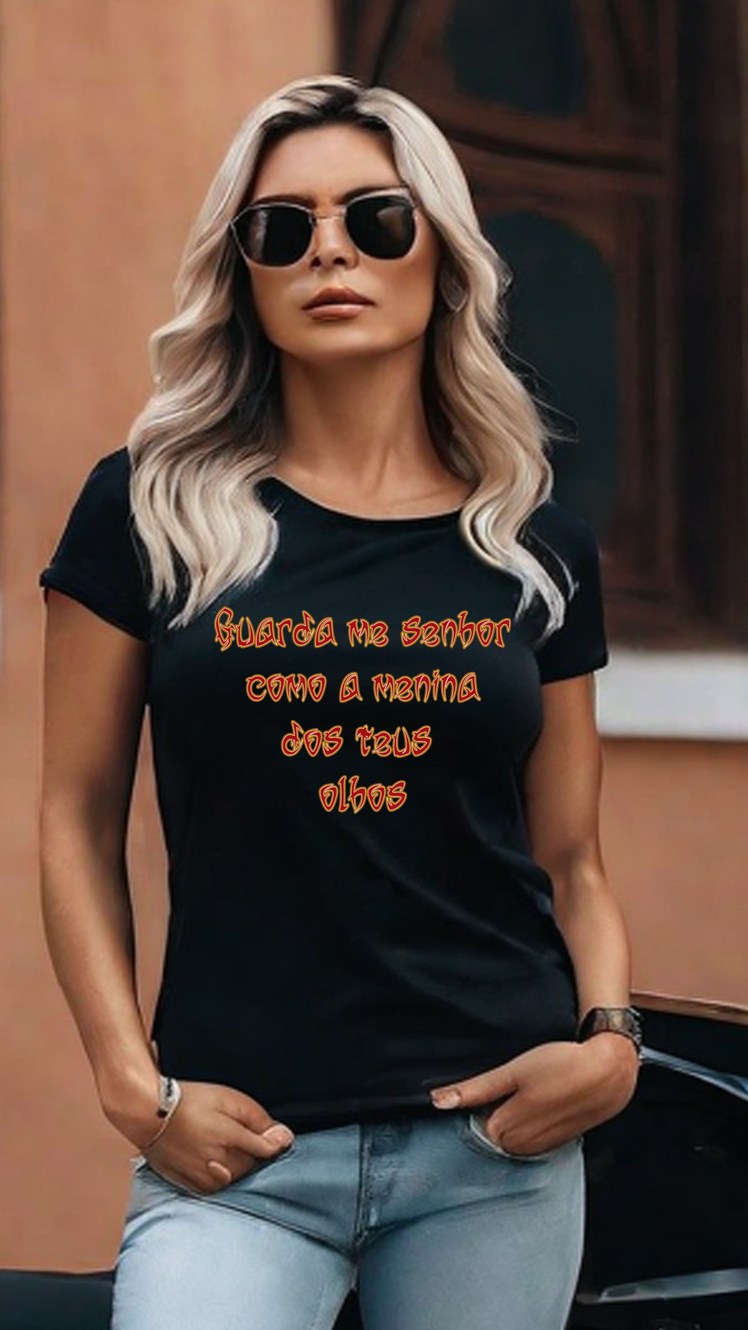 Nome do produto: CAMISETA FEMININA GUARDA ME SENHOR