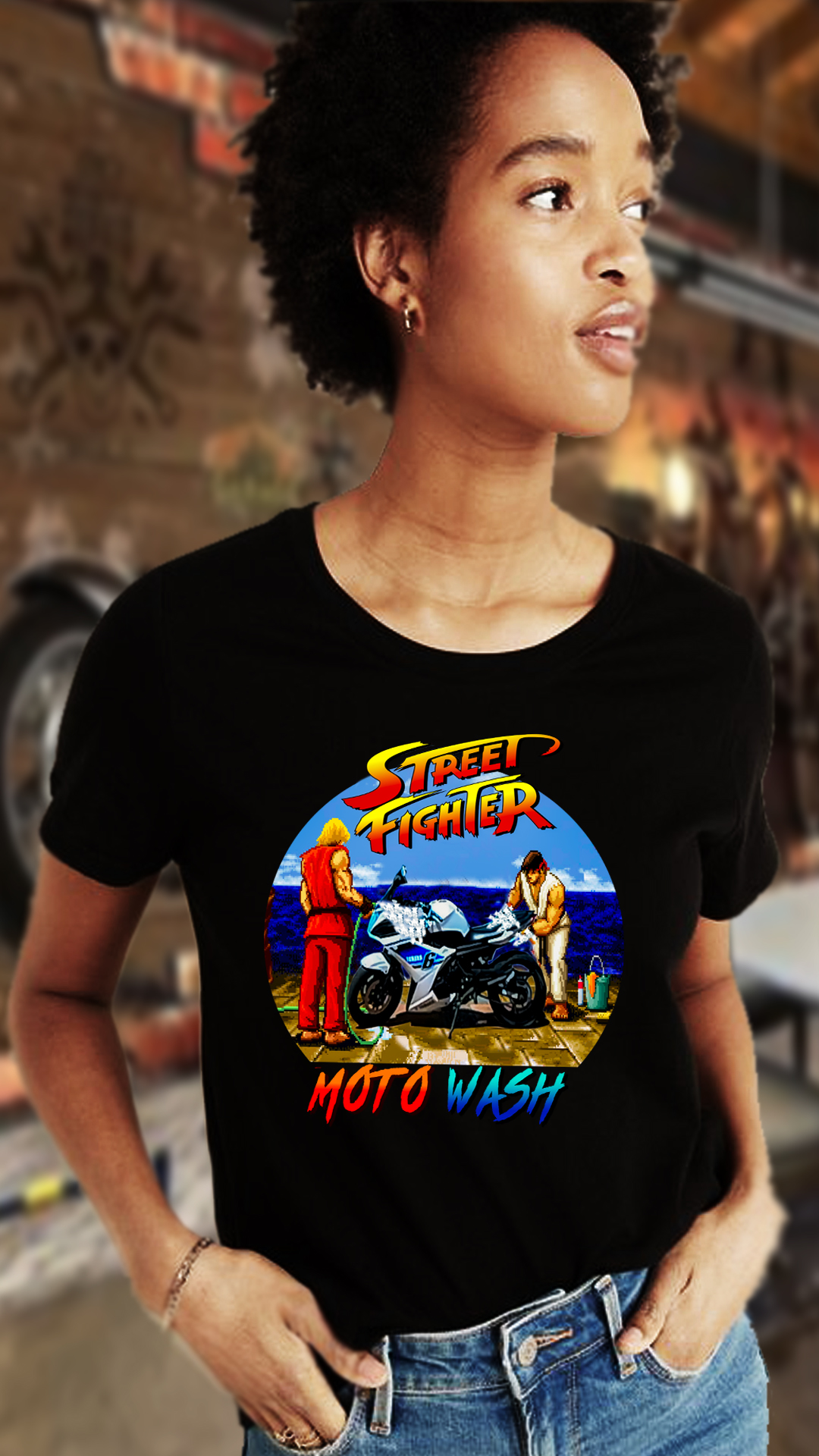 Nome do produto: CAMISETA FEMININA STREET FIGHTER XJ6