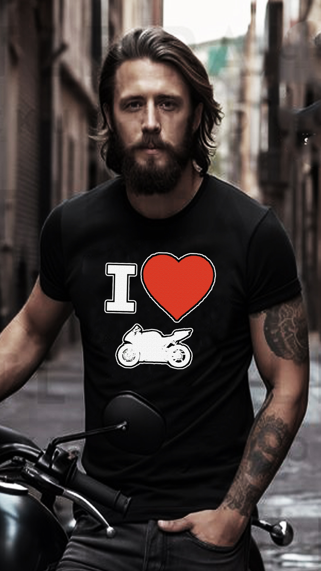 Nome do produto: CAMISETA EU AMO MOTO