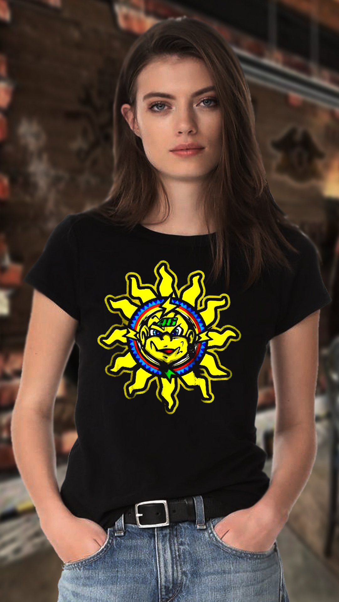 Nome do produto: CAMISETA FEMININA VALENTINO ROSSI SOL