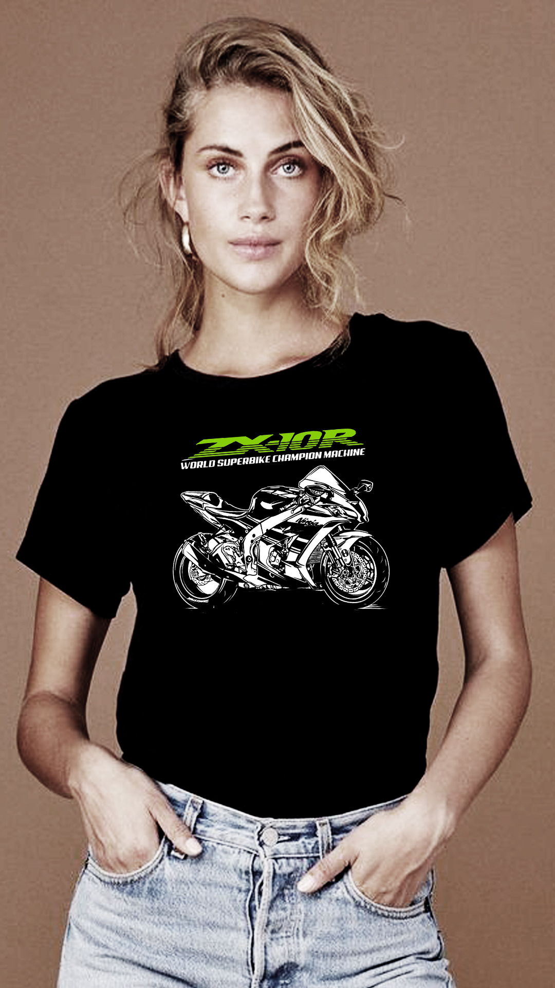 Nome do produto: CAMISETA FEMININA KAWASAKI ZX 10R
